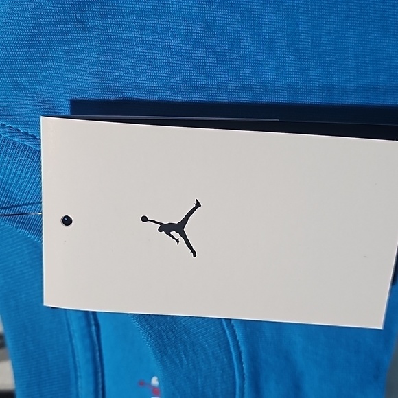 Jordan Vibrant Sky Blue Short Sleeve Tee with Bold MJ Graphic Design Small NWT - Picture 5 of 6